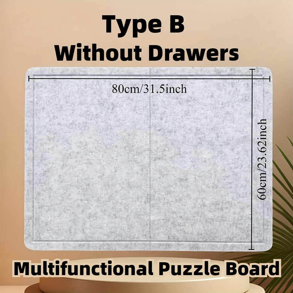 Puzzle Board with 6 Sliding Drawer Organizers for 1500 Pieces - Portable 23.6"x31.5" Puzzle Table with Storage & 2 Puzzle Boxes, Family Game Gift