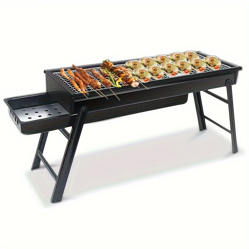 Portable Folding Charcoal BBQ Grill 24x13 Inch – Compact Outdoor Barbecue for Camping, Hiking, Picnics & Travel, Easy Setup & Cleanup | ShopVora CA