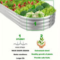 2pcs Galvanized Raised Garden Bed Kit, Galvanized Planter Garden Boxes Outdoor, Oval Large Metal for Vegetables (2 Plant Beds In 1 Box)