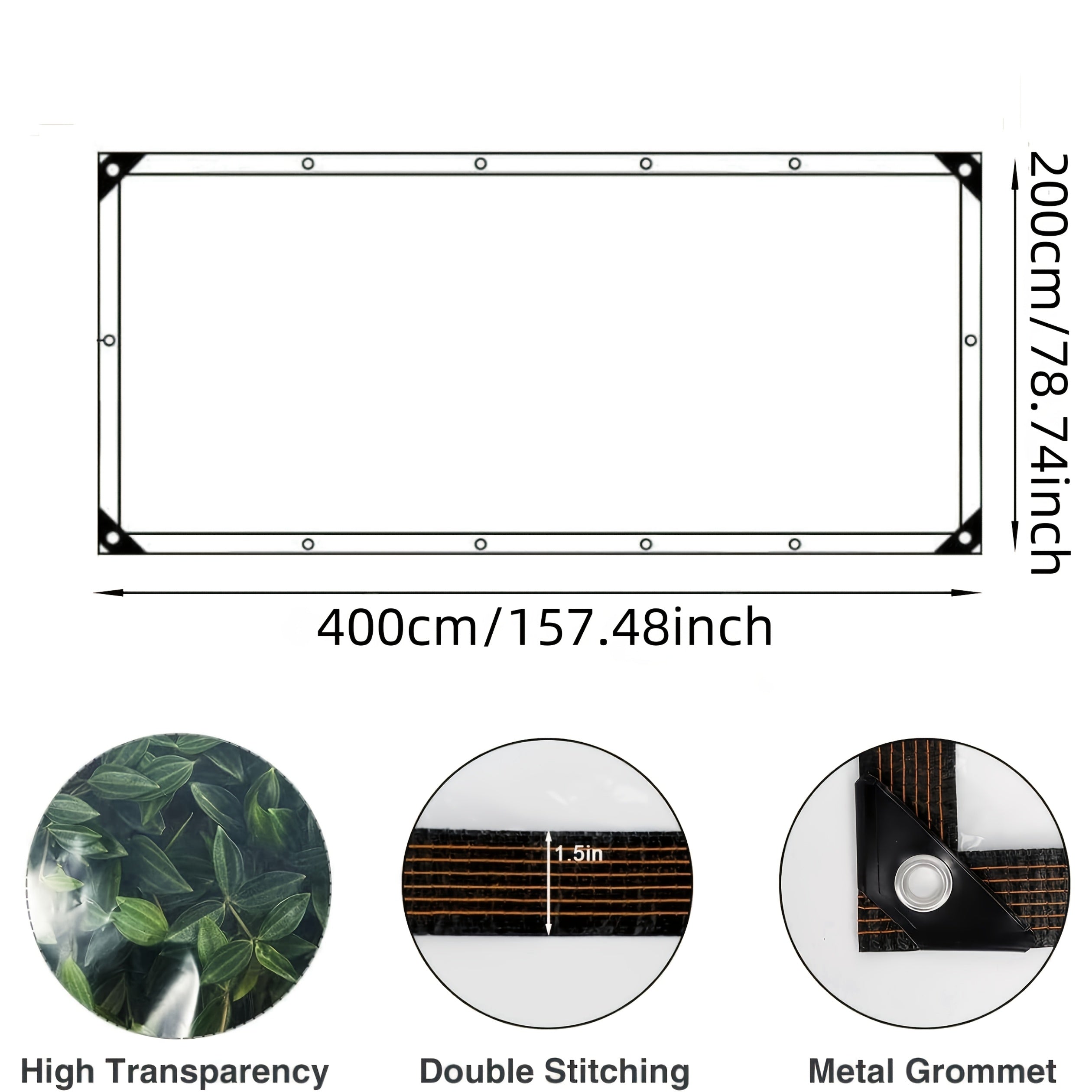 Thickened Waterproof Tarp with Sealing Ring & Buckle Clips – Heavy Duty Rain Cover for Garden, Patio, Vehicle, Construction, Camping & Chicken Coop – Available in 6.5x10 ft or 6.5x13 ft Outdoor Sunshade Tarp