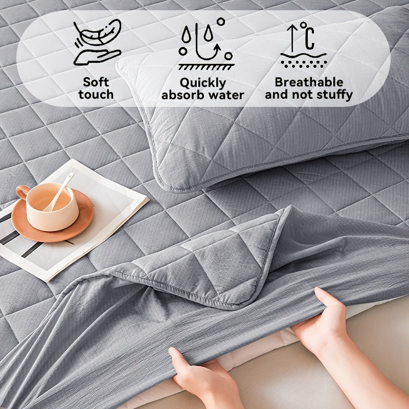 Waterproof Mattress Protector With Embossed Design, Non-Slip Thicken Mattress Cover-21-Inch Deep Pocket, Optional Pillow Covers, Can Be Used As A Standalone Fitted Sheet, Ideal For Twin/Full/XL/King Beds, Bedroom, And Hotel Mattress Protection