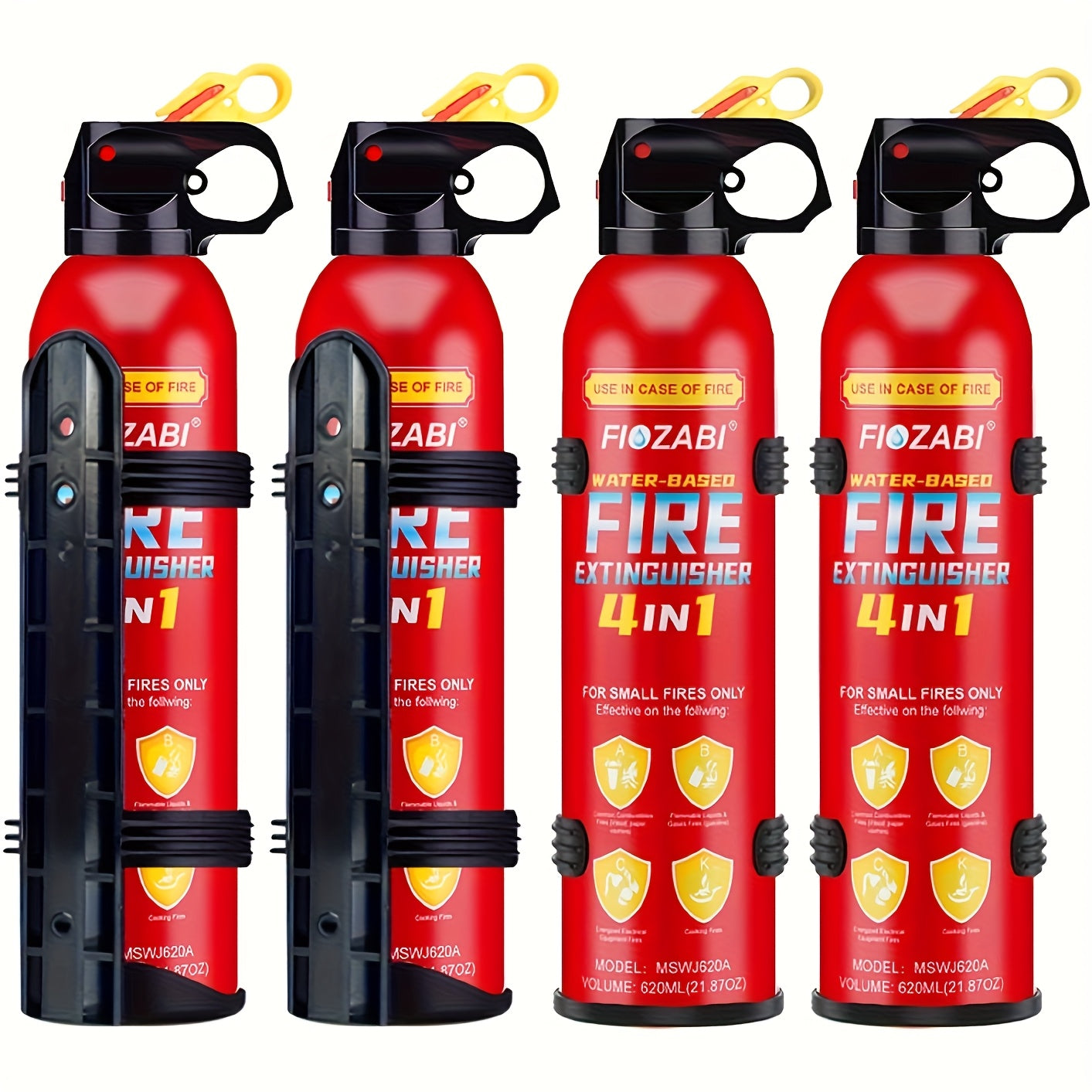 Portable Fire Extinguisher Spray 4 In-1 with Bracket for The House//Kitchen/Garage/Home, 0.5-A:21-B:C:5K Water-Based Fire Extinguishers 21.87oz