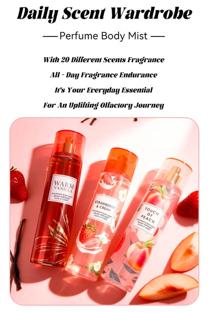 Women's Body Fragrance Mist & Hair Perfume Spray – 13 Long-Lasting Floral Scents, 3oz & 8oz – Daily Wear, Date Night & Gift Set for Women – Cherry Blossom, Rose, Lavender & More