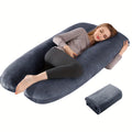 Chilling Home Pregnancy Pillows - U Shaped Maternity Pillow for Pregnant Women with Velvet Removable Cover, Easy to Clean - 47 Inch Pregnancy Pillows for Sleeping - Body Pillows for Adults Full Support, Fully Enclosed, Multiple Usage Methods