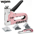 WPM Heavy Duty Staple Gun, a Versatile 3-In-1 Upholstery Kit That Includes 3000 Staples, a Staple Remover, And a Manual Brad Nailer Featuring a Specific Outlet Position Indicator for Staples