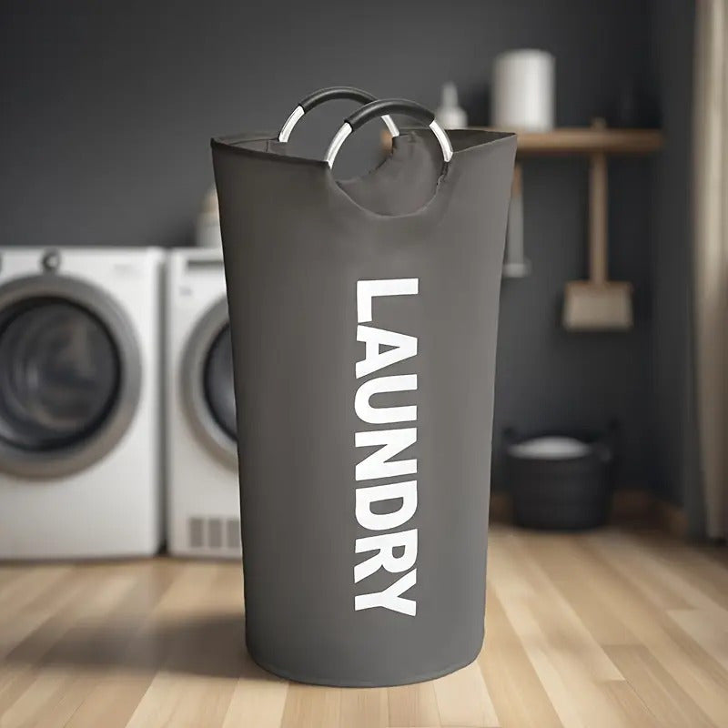 95L Foldable Laundry Basket with Soft Padded Handle – Large Collapsible Clothes Hamper for Bathroom, Bedroom, Laundry Room, Balcony & Dorm, Waterproof Fabric Storage Bin