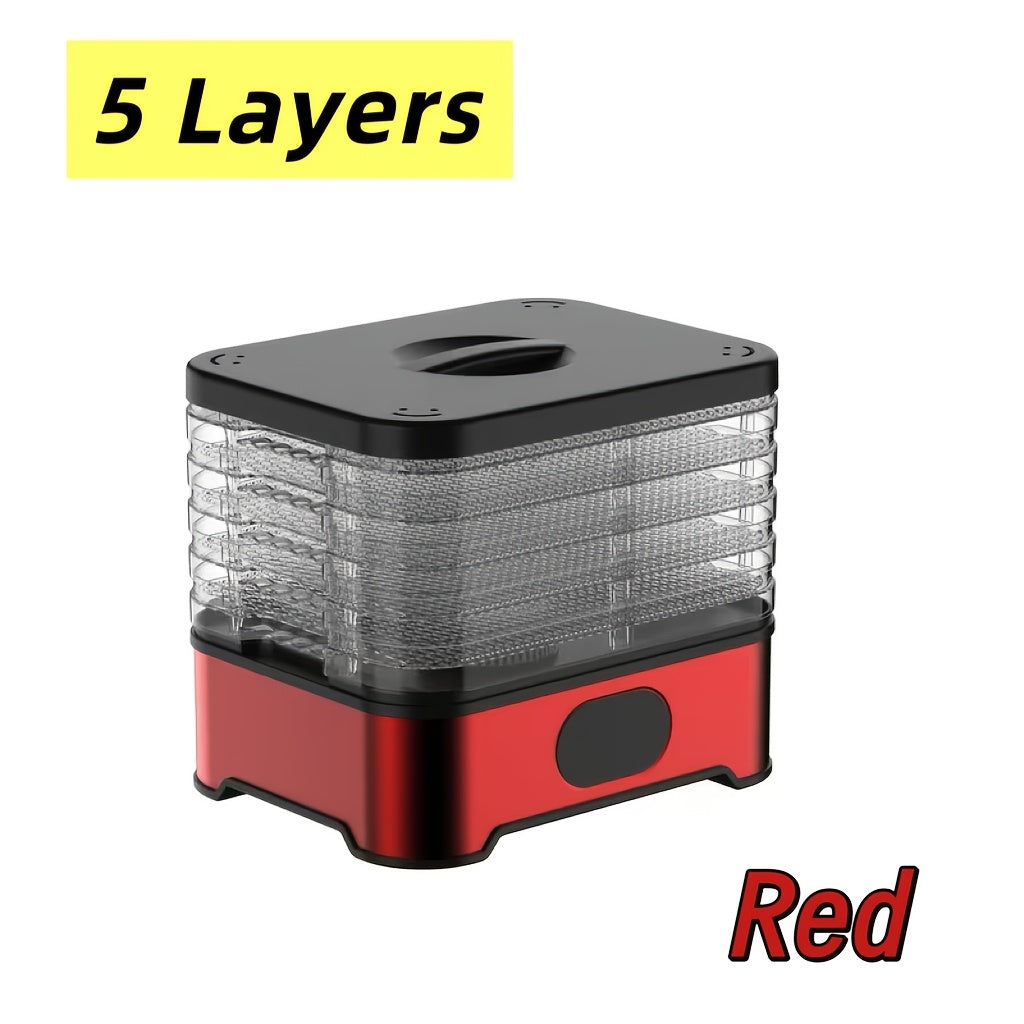Stainless Steel Digital Food Dehydrator 5/8 Tray – Large Capacity, 72H Timer, Adjustable Temperature, Quiet Operation for Fruits, Jerky, Vegetables, Herbs & Pet Treats