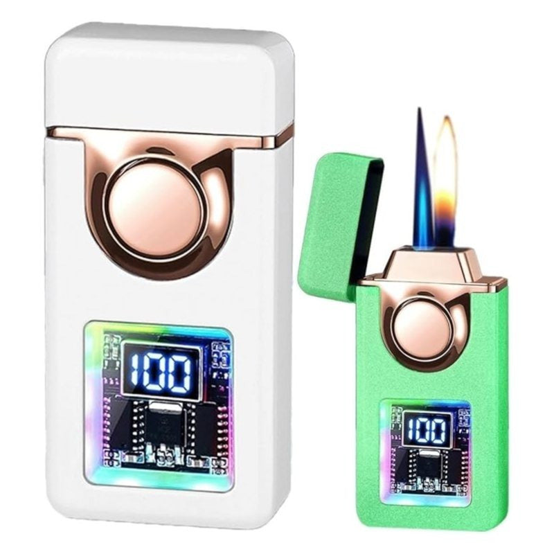 Smart Flip Induction Lighter with Voice Control & 5 Ignition Modes – Refillable Butane Metal Lighter, Visible Fuel Window, Portable EDC for Candles, Camping & Gifts | ShopVora CA