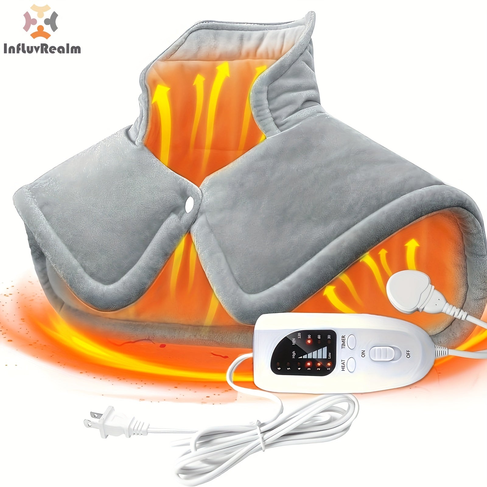 Weighted Heating Pad for Neck and Shoulders, Electric Neck Heating Pad with 6 Heat Settings, Auto Shut Off, Heating Blankets, Gifts for Mom, Local Warehouse