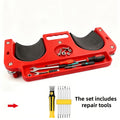 Ergonomic Rolling Knee Board with Tool Tray - Comfortable Cushioning, Suitable for Workers and Carpenters, Ideal for Floor Painting and Auto Repair, Red and Black, Durable ABS Material. Valentine's Day Gifts for Men, Boyfriends