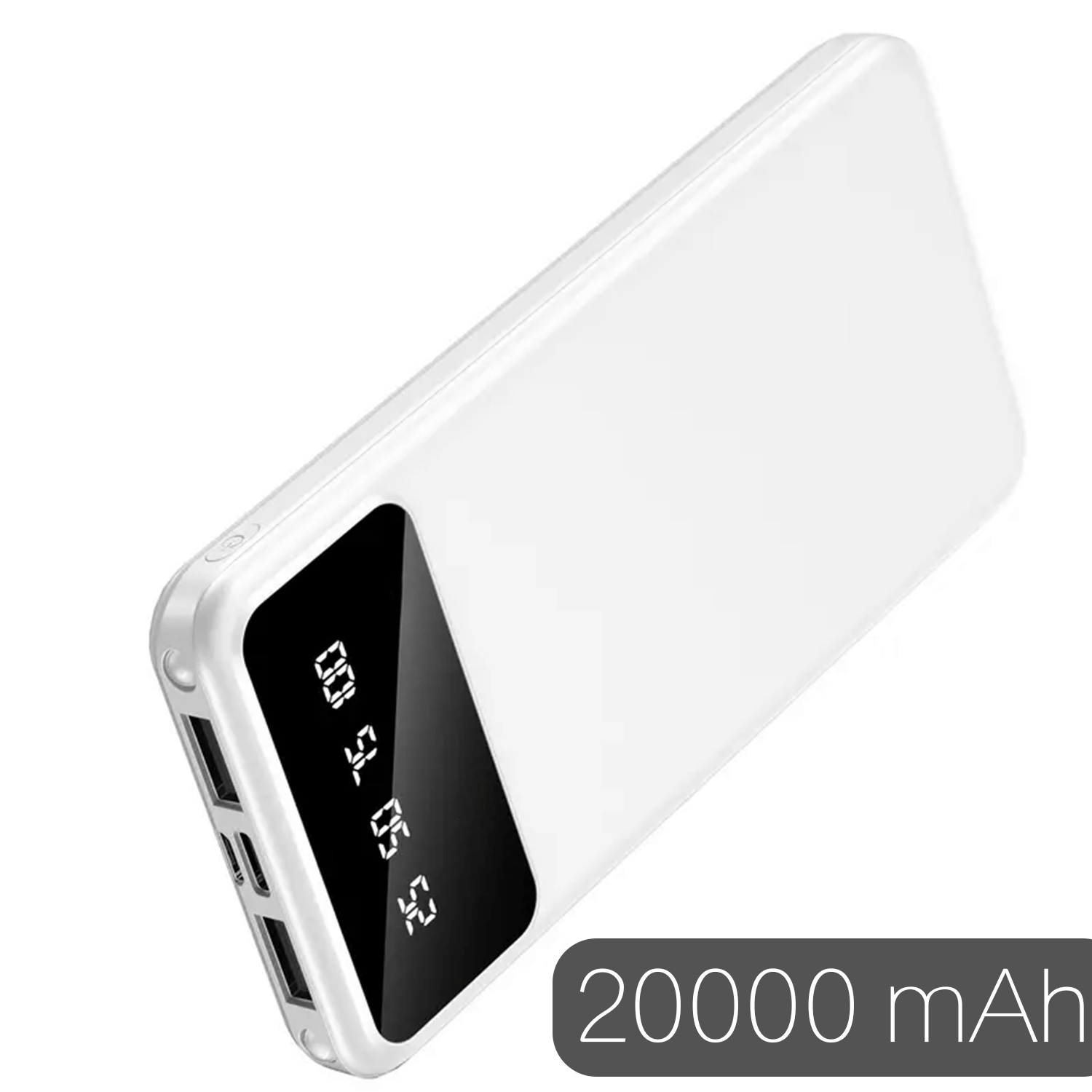 20000mAh Power Bank Dual USB 5V 2.1A LED Digital Display Type-C Micro Input Portable Charger for iPhone Android Samsung iPad - Canada
