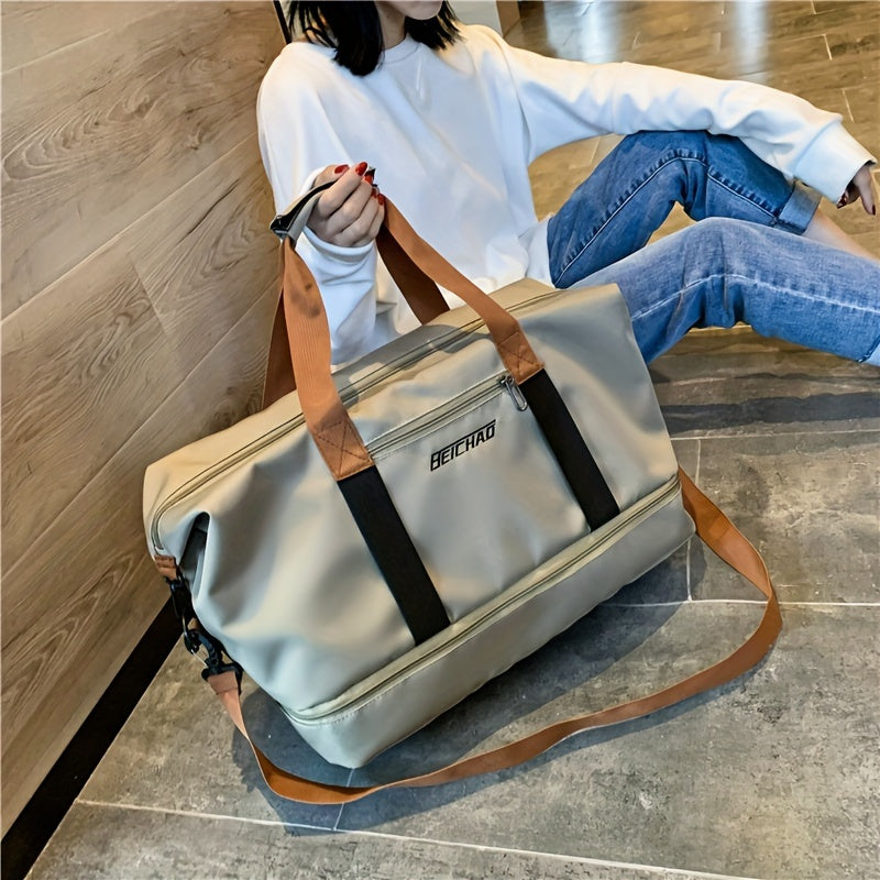 Spacious Travel Bag - A Lightweight Handbag Featuring Several Compartments, Ideal for Organized Trips, Outdoor Yoga, And Gym Workouts - Great for Weekend Getaways And Fitness Lovers & Holiday Gifts