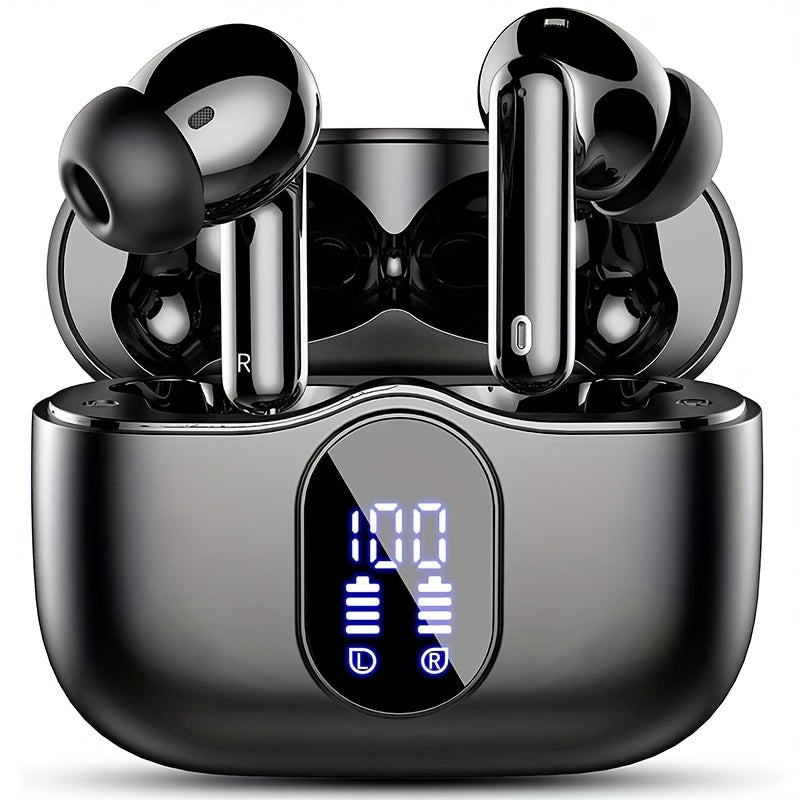 ENC Noise Cancelling Earbuds Bluetooth 5.3 with 36H Playtime LED Charging Case, Rich Bass Sound ENC Microphone Wireless Earphones – Compatible with Android iOS iPhone | Canada