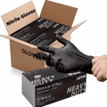 100pcs Black Pure Nitrile Disposable Gloves | Durable, Latex-Free, Extra-Thick Design—Ideal for Kitchens, Tattooing, Beauty Salons, and Bathroom Cleaning—Extra Large, Large, Medium, Small