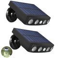 2/4 Pack Commercial Solar Wall Lights Outdoor - Smart Motion Sensor, IP44, Auto On/Off Dusk to Dawn for Courtyard, Porch, Deck & Garden Security Lighting (Acrylic Cover, 120° Wide Beam)