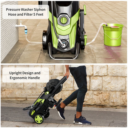 Electric Pressure Washer 4500 PSI 3.2 GPM with Foam Cannon & 4 Quick-Connect Nozzles – Power Washer for Car Washing, Driveway, Fence & Home Exterior Cleaning