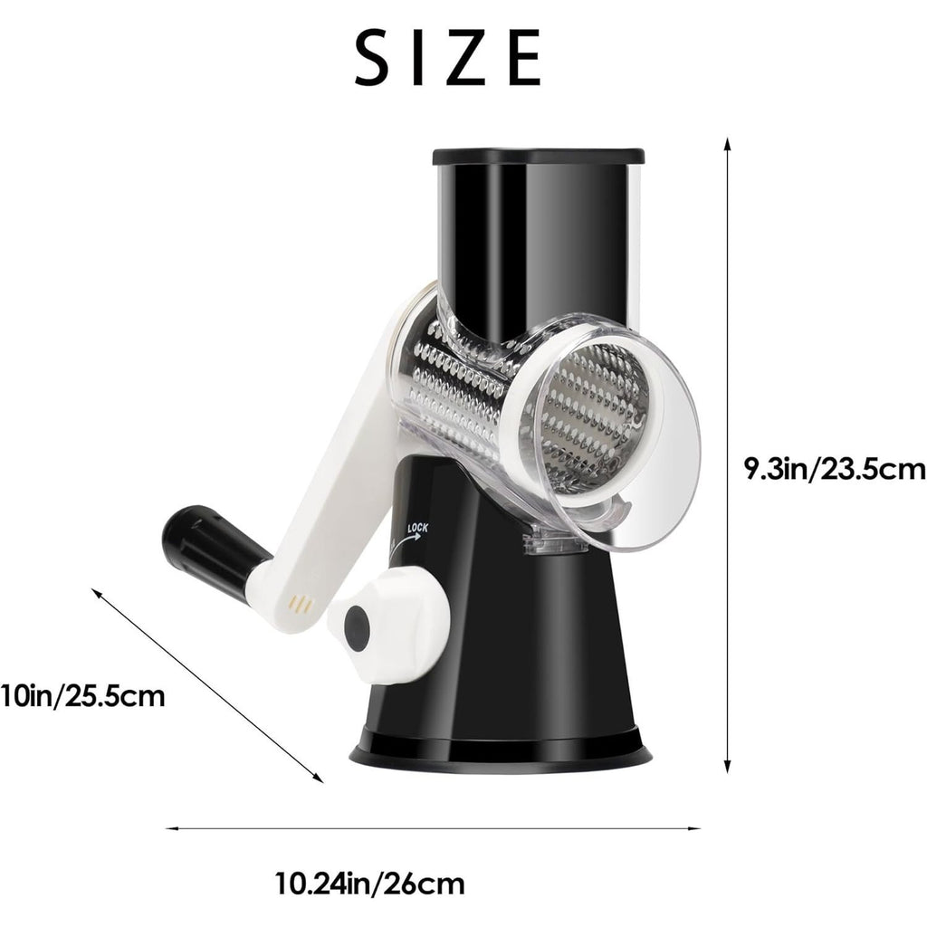 4pcs Multi Functional Hand Cranked Vegetable Cutter, Household Kitchen Manual Vegetable Machine, Slicer, Slicer, Drum Type Vegetable Cutter