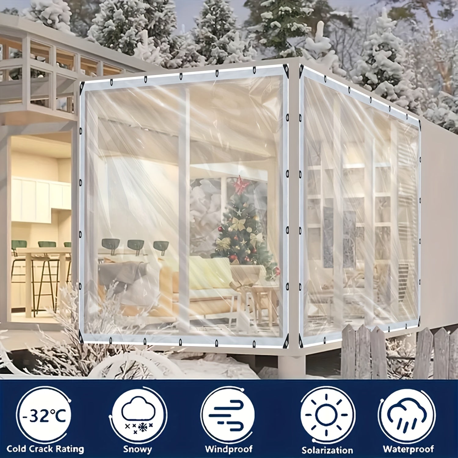 Durable Waterproof Material, Resistant to Snow, Enhanced Edge Hot Melt Tear-Proofing, Available in Various Sizes, Ideal for Garden Fences, Protection Against Rain, Snow, Wind, Chicken Enclosures, Vehicles, Patios