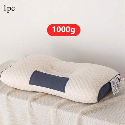 Knitted Ergonomic Pillow 1100G Filling – 9-Hour Neck Support, Hypoallergenic Removable Washable Cover, Breathable Moisture-Wicking | Bedroom Decorative Cushion for All Seasons | 1pc & 2pc | White & Grey | ShopVora CA