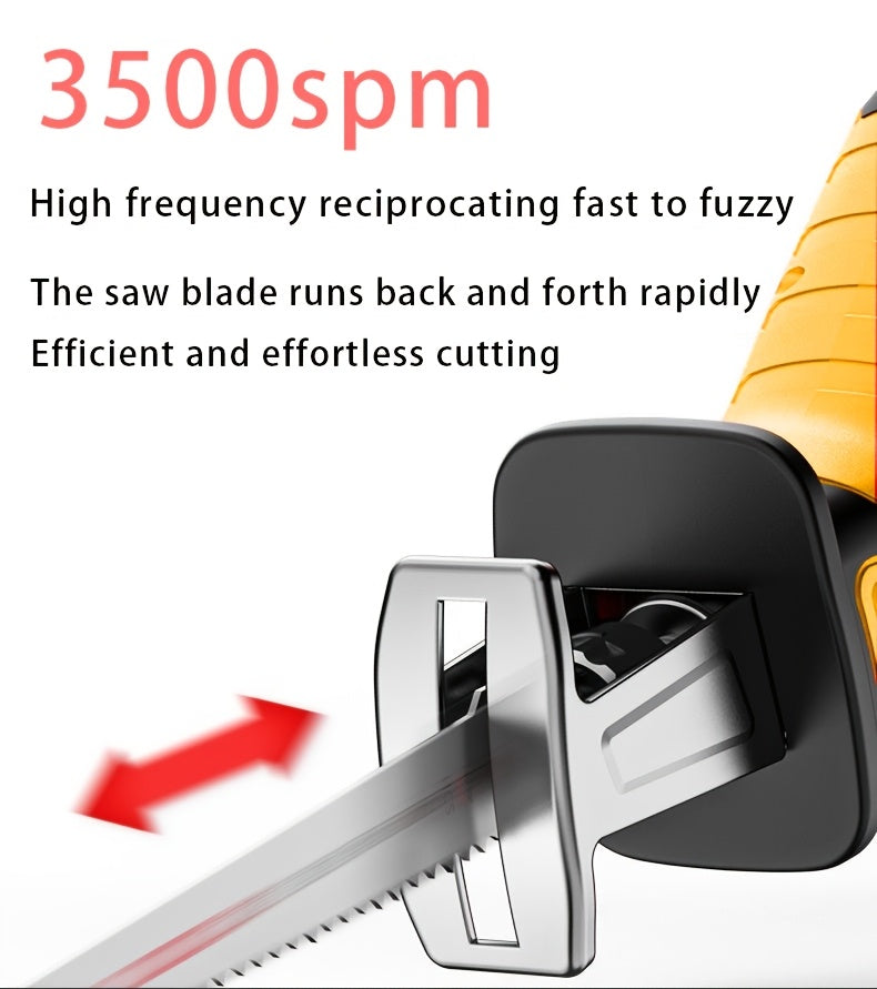 Lithium Electronics, Electric Cordless Saw, Cordless Saw Blade, Cordless Reciprocating Saw, Suitable for Home And Outdoor Use, Suitable for Electric Reciprocating Saw, Cutting Trees, PVC, Thin Wood Boards And Soft Metal Wood