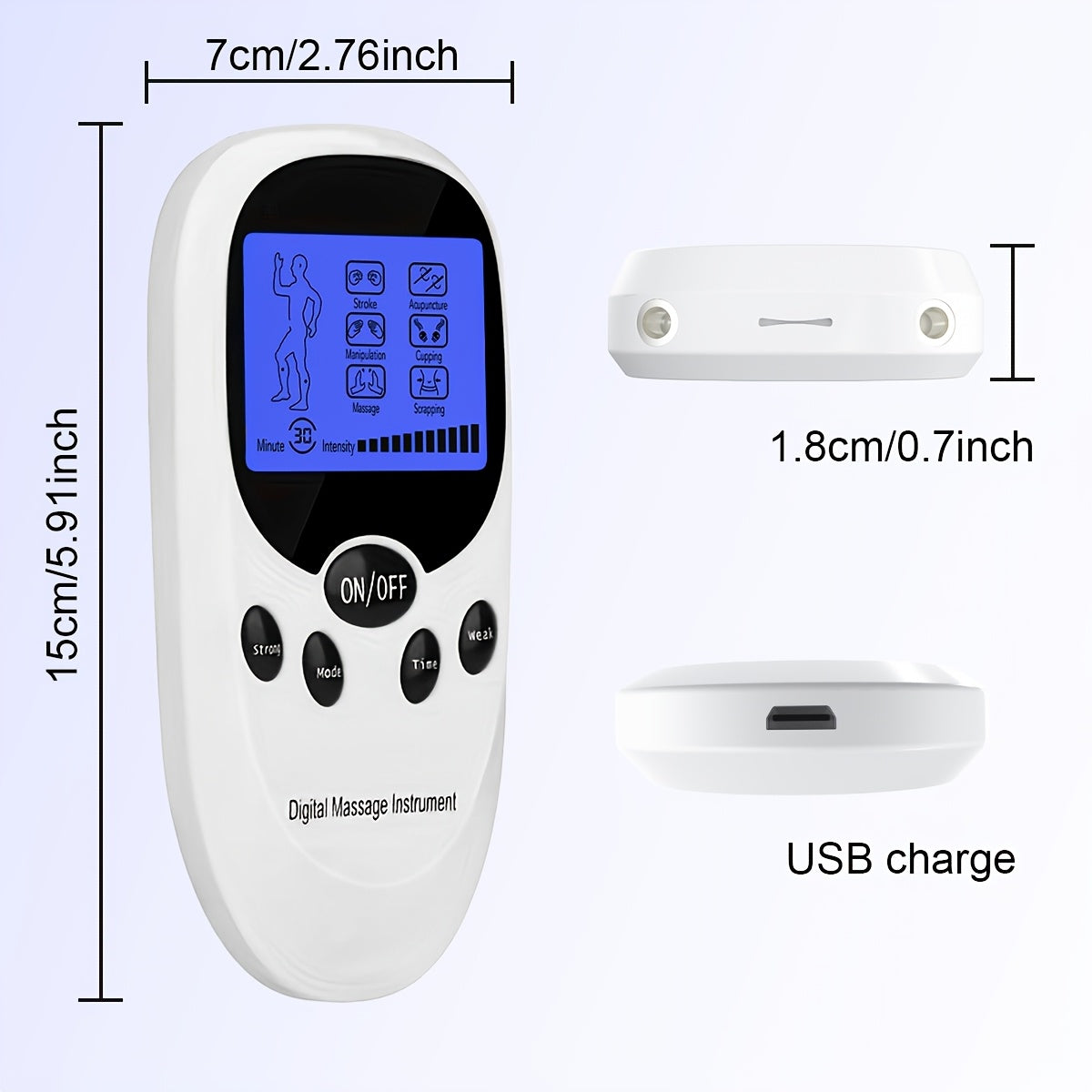 CESLIFF TENS + EMS Dual Channel Pulse Massager with 8 Electrodes for, And,,, with Portable Design, It Is The Best Gift for Friends And Relatives!, Management, Therapeutic, Ergonomic Massager, Compact Massager, Reliable Performance, Highquality Build, Elec