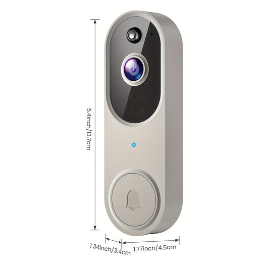 Wireless Video Doorbell, 1080 Security Camera, Night Vision, Intelligent Two-Way Voice, Real-Time Video, Battery Charging, Suitable for Home And Commercial Security Cameras, 2.4G Wifi AI Human Body Detection, Boxing Day for Home Security Doorbell