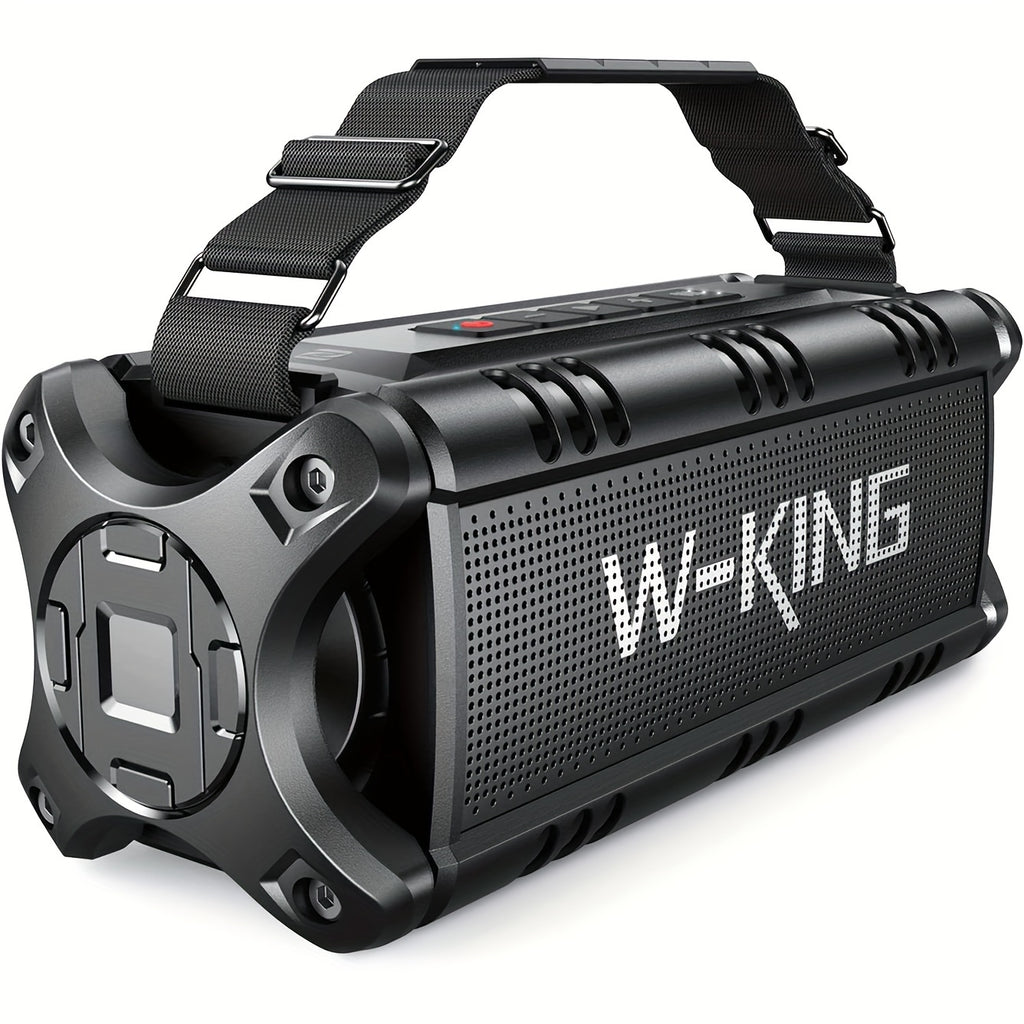 W-KING Wireless Speaker, 50W RMS IPX6 Loud Portable Speakers, Large Outdoor Portable Speakers with Crystal Clear Sound, Deep Bass, Reverse Charging, TF Card Reader, AUX-IN, NFC, Hands-Free Calling, Speaker for Party, Home