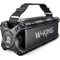 W-KING Wireless Speaker, 50W RMS IPX6 Loud Portable Speakers, Large Outdoor Portable Speakers with Crystal Clear Sound, Deep Bass, Reverse Charging, TF Card Reader, AUX-IN, NFC, Hands-Free Calling, Speaker for Party, Home