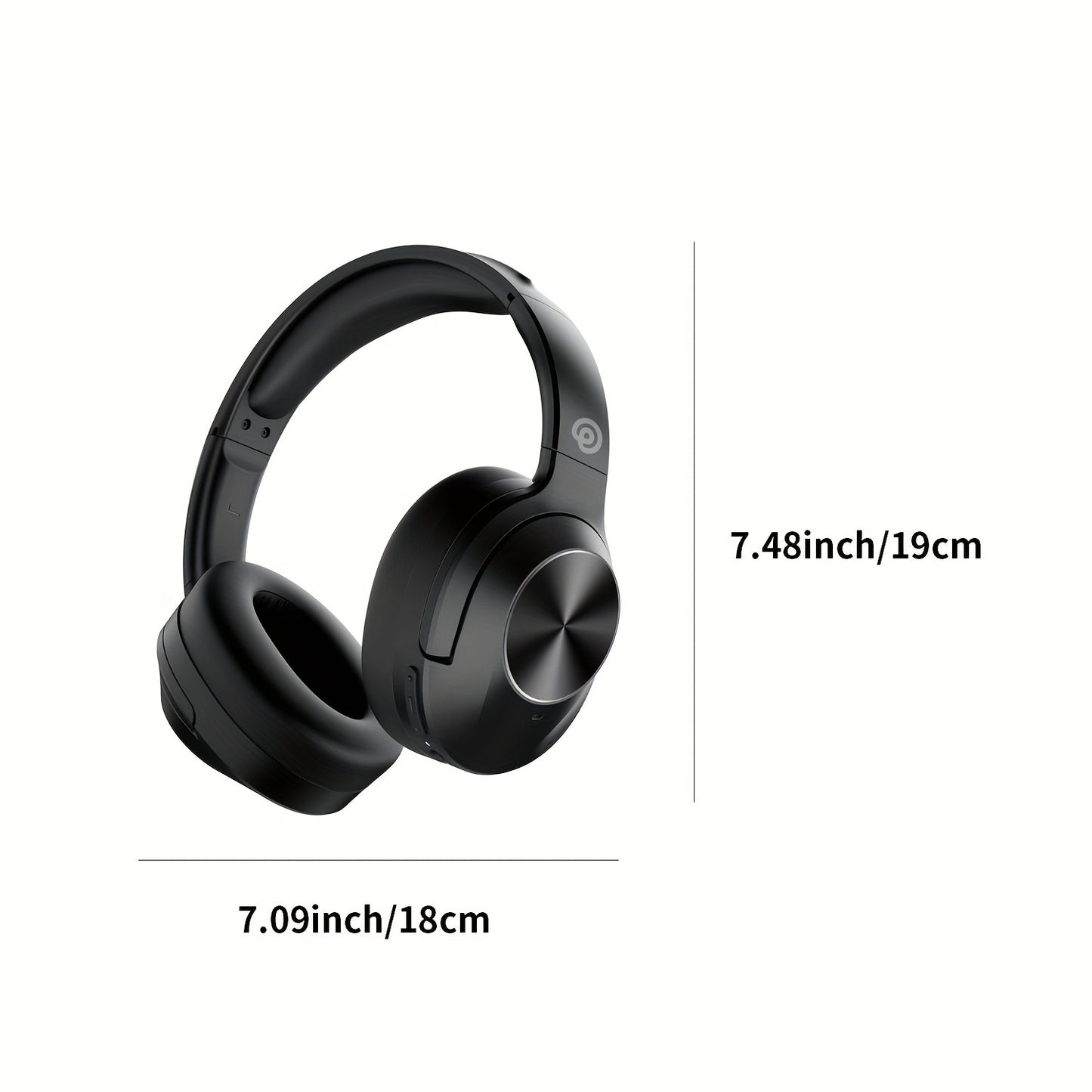 Hybrid Active Noise Cancelling Wireless Headphones with Microphone, 30H Playtime, Deep Bass Hi-Fi Audio, Memory Foam Ear Cups, Bluetooth 5.3 Over-Ear Headphones