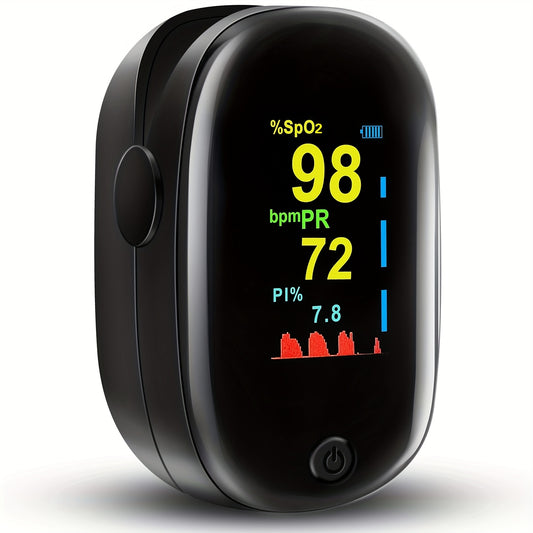 Finger Pulse Oximeter, Pulse Oximeter Finger Monitor for Adults And Children, Includes 2x AAA, Lanyard And User Manual