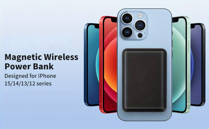 Magnetic Wireless Power Bank 5000mAh MagSafe Compatible 16W Wireless + 10W Wired Dual Output USB-C Mini Portable Charger for iPhone 15 16 Android - Canada