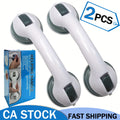 Bathroom Safety Grab Bar Set 2pcs – Non-Slip Suction Cup Handle, Durable Plastic, for Seniors & Individuals with Disabilities, Works on Glass, Tile & Marble | ShopVora CA