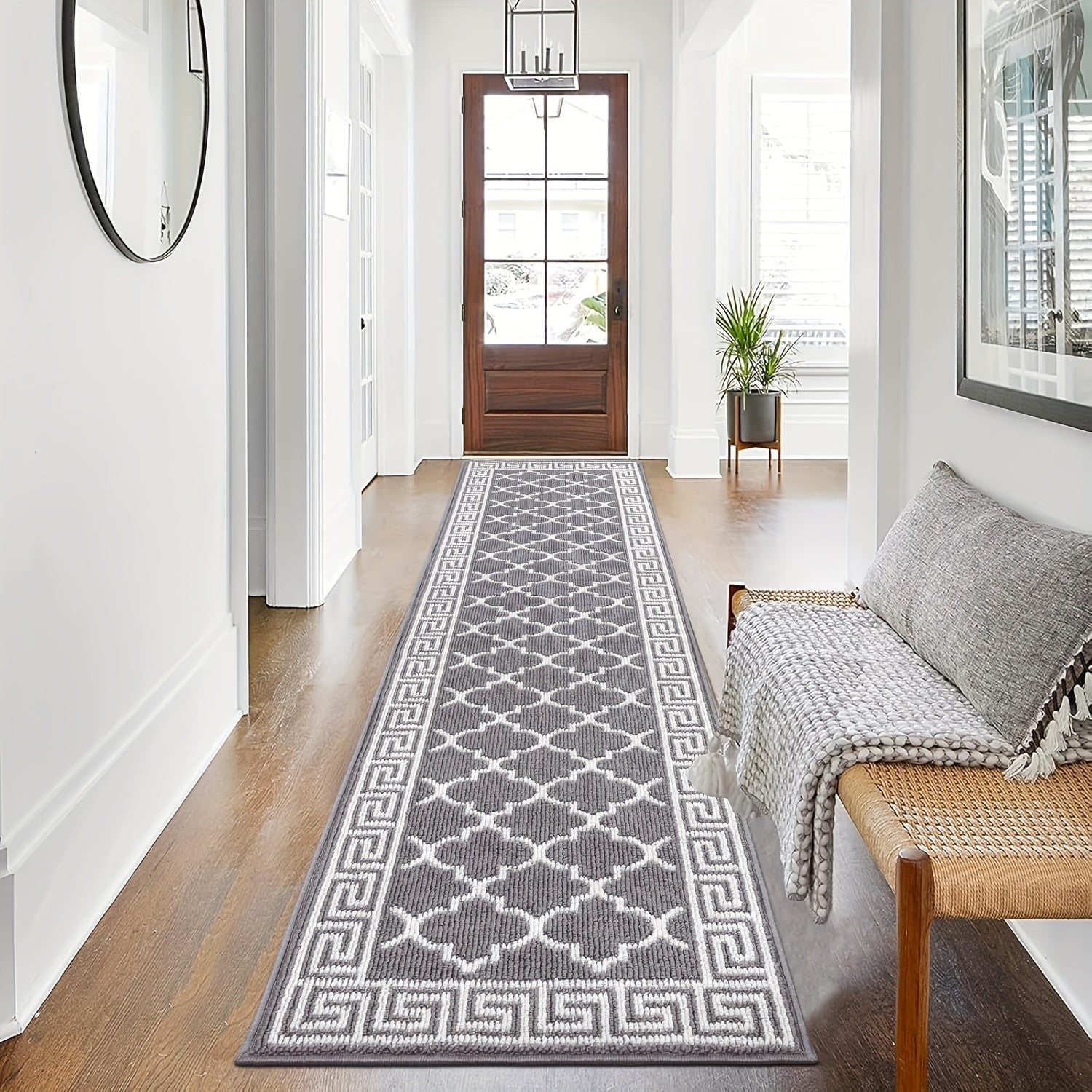Absorbent Non-Slip Indoor Doormat – Washable Dirt-Resistant Welcome Mat, Low-Profile Design for Entryway, Kitchen & Laundry Room – Black Floor Mat for Home