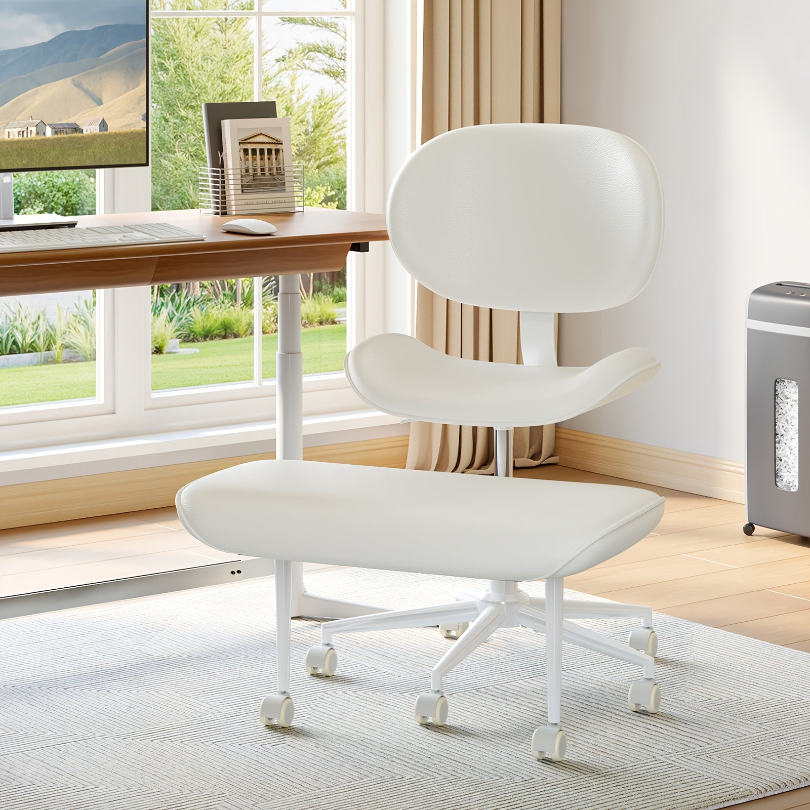 Cross Legged Chair with Wheels Height Adjustable Meditation Chair Ergonomic ADHD Chair for Fidgety Sitters Yoga Lovers PU Leather Velvet Office Home Canada