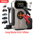 7000A Car Portable Wireless Car Air Compressor, Jump Starter With AirCompressor, Battery Jump StarterPortable Peak, Car Battery Charger Portable For12V(2.11gal Gas/1.72 gal Diesel) UsB Input/output, LED Emergency, Car Accessories Too