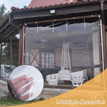 Thickened Waterproof Tarp with Sealing Ring & Buckle Clips – Heavy Duty Rain Cover for Garden, Patio, Vehicle, Construction, Camping & Chicken Coop – Available in 6.5x10 ft or 6.5x13 ft Outdoor Sunshade Tarp