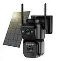 BEENOCAM [10x Zoom] 360° Low-Power CCTV Solar Panel Battery 2K QHD WiFi Camera with Spotlight Alarm, Motion Detection, Color Night Vision & Two-Way Audio – One Device = Two Cameras (Solar Bullet + PTZ)