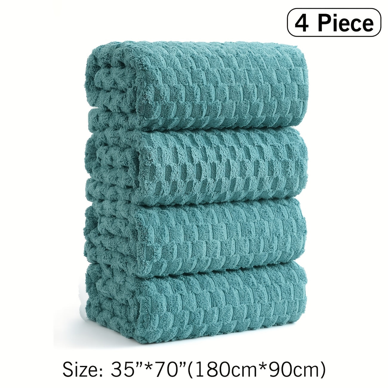 Microfiber Bath Towels Set 4-Pack Extra Large 27x55 & 35x70 in – Super Soft Quick-Dry Luxury Spa Hotel Quality Towels, Multi-Color Options
