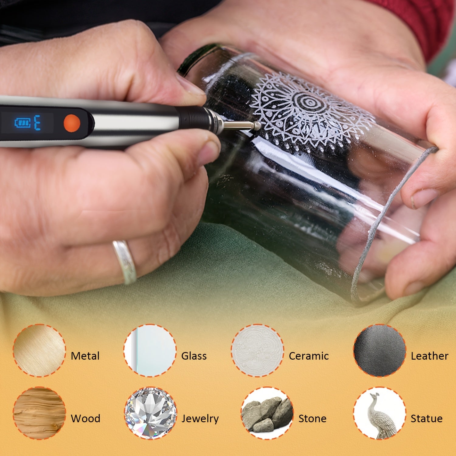 Engraving Pen, Cordless Portable Metal Engraver Tool, Beginner Friendly Engraver 30 Bits for Metal, Wood, Glass And Plastic Birthday Present Mother's Day Gifts