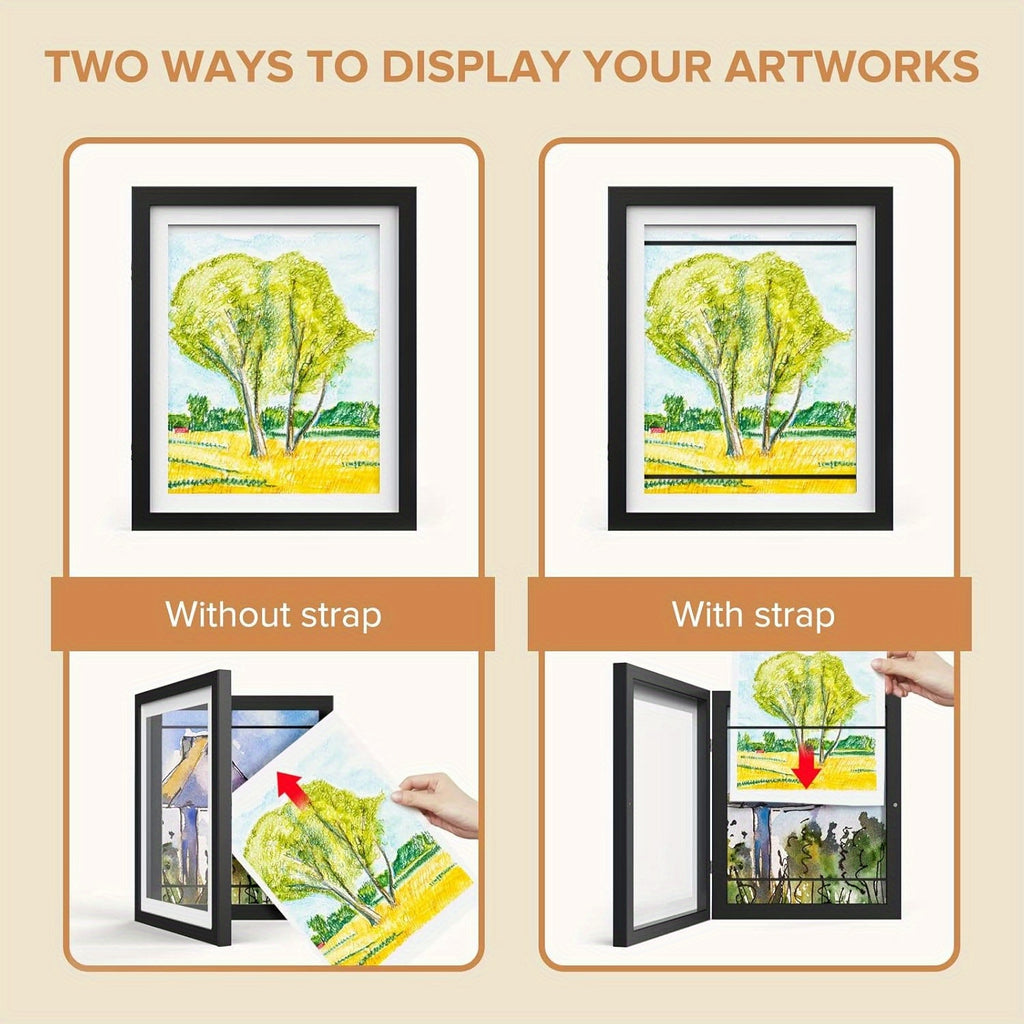 4/2 Pack Kids Art Frames, Kids Artwork Frames Changeable Front Opening Children Picture Storage Frame For Wall Holds 50pcs Crafts, Drawing, Art Projects