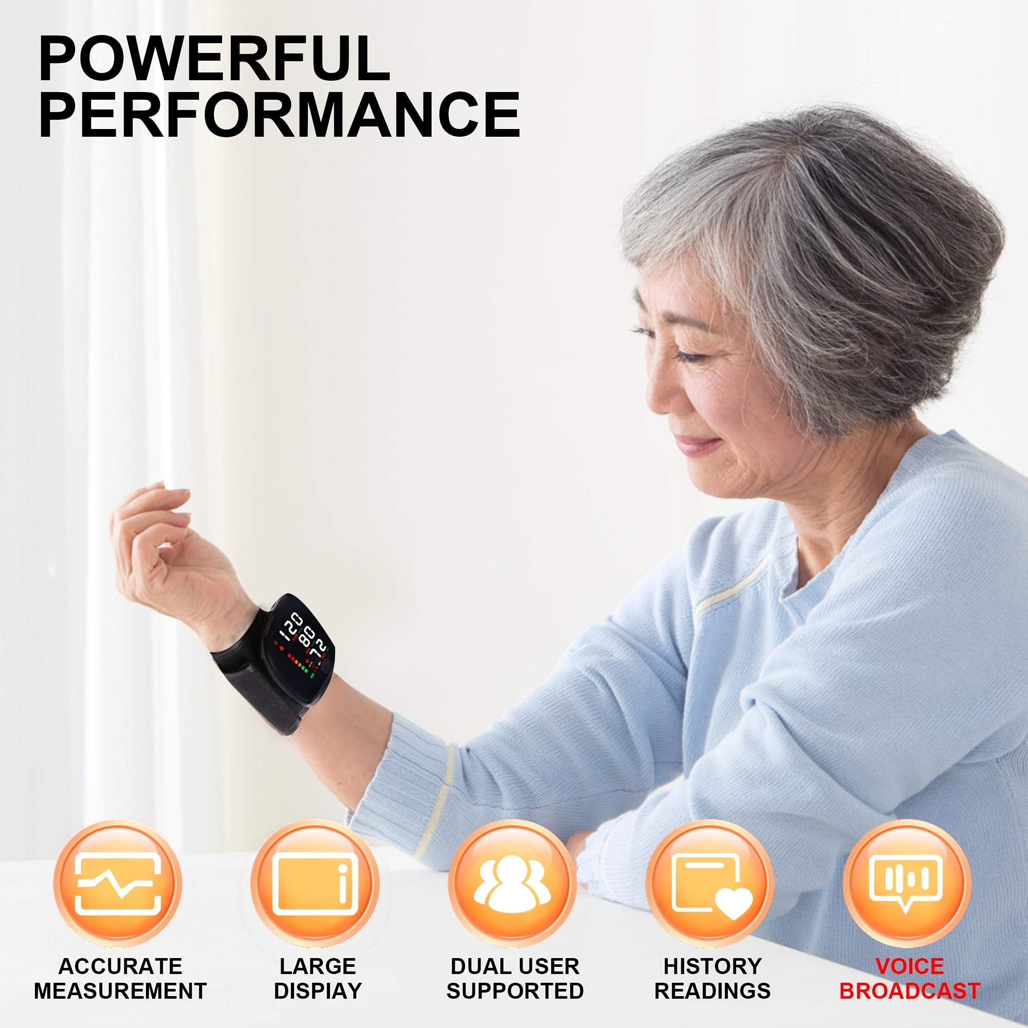 1pc Wrist Blood Pressure Monitor with LCD Display, Adjustable Cuff, Pulse Rate And Irregular Heartbeat Alarm, Usb-Portable Machine with Audible Alerts for Monitoring - Ideal for Management