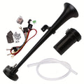 ALLREY 12V Air Horn Kit Super Loud 18" Single Trumpet Truck & Train Horn with Compressor, Chrome Zinc Alloy, Easy Install for Cars, Trucks, SUVs & Boats Canada