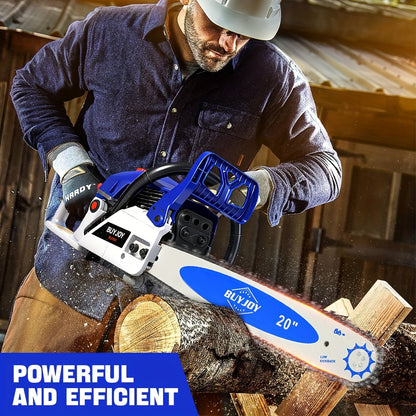 20 Inch Gasoline Chainsaw – High Performance Gas Powered Chain Saw for Tree Felling, Log Cutting, Firewood, Pruning & Heavy Outdoor Tasks | Powerful & Durable | Canada