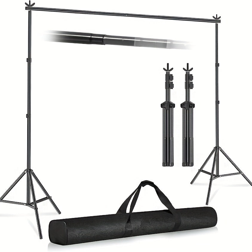 Professional Backdrop Stand Kit with 3 Size Options – 7x10ft, 7.8x10ft & 8.5x10ft Adjustable Photography Background Support System, Portable Studio Stand for Photo Shoots, Streaming, Events & Video Production Canada