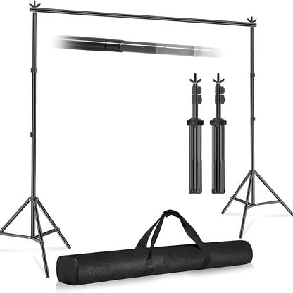 Professional Backdrop Stand Kit with 3 Size Options – 7x10ft, 7.8x10ft & 8.5x10ft Adjustable Photography Background Support System, Portable Studio Stand for Photo Shoots, Streaming, Events & Video Production Canada