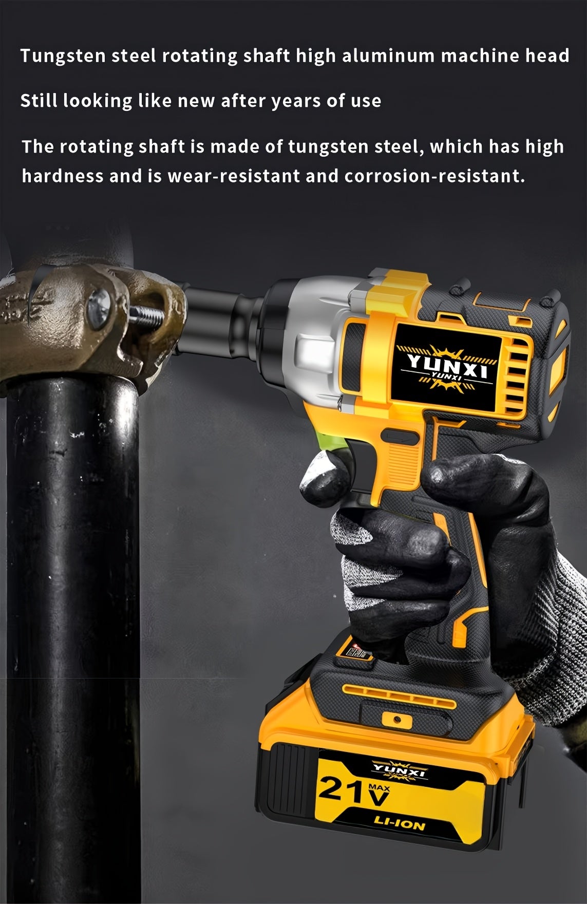 21V Brushless Lithium Cordless Impact Wrench + Drill Kit, Wireless Impact Gun Drill. Optional Toolbox, Charger, Sockets And Complete Accessories. Suitable for Car And Home Use, Ideal Gift for Men, Perfect for Father's Day.