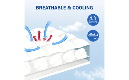Cooling Quilted Mattress Topper Deep Pocket – Fitted Mattress Pad Cover, Machine Washable, Fits Up to 21" Beds, Temperature Regulation, Twin Full Queen King – ShopVora CA