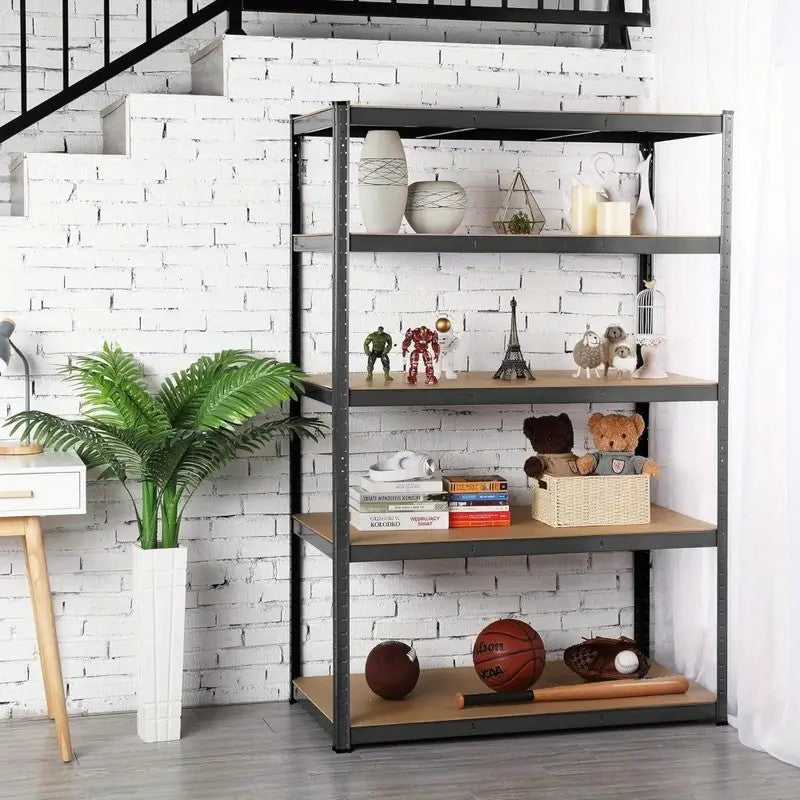 Heavy Duty 5-Tier Metal Storage Shelving Unit 2200 lbs Capacity Adjustable Garage Shelves Freestanding Industrial Rack for Warehouse Basement Pantry