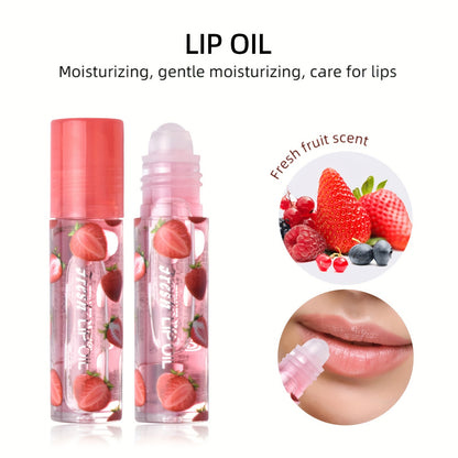 Rollerball Lip Oil 24-Pack – 6 Scented Designs, Clear Moisturizing Lip Gloss Oil, Long-Lasting Nourishing Lip Treatment – Bulk Lip Oil Set for Women, Gifts & Resale